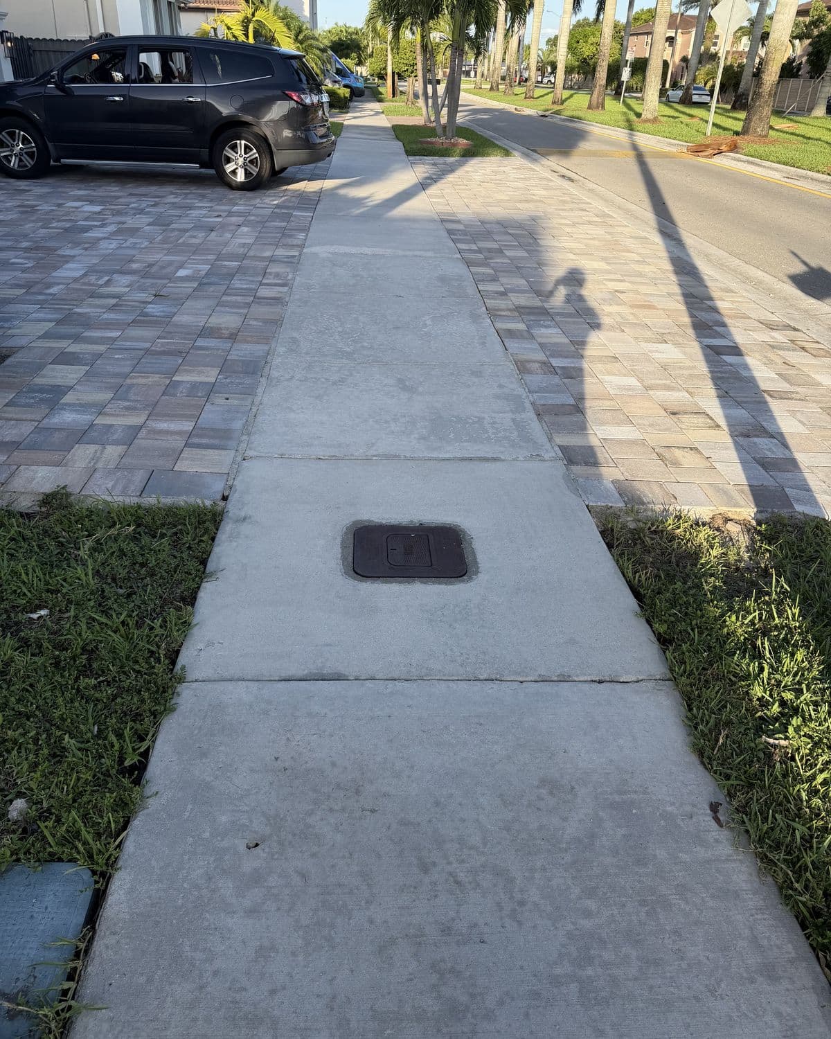 Front sidewalk in South Florida — after cleaning